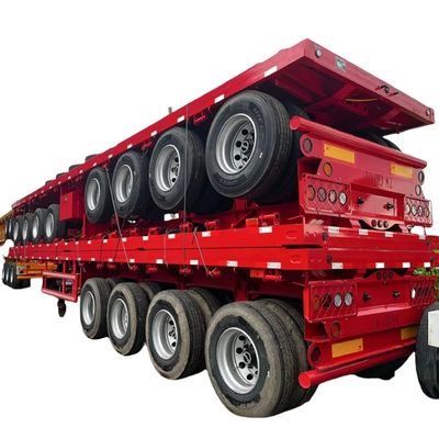 주문 4축 3축 20ft 40ft 평면 컨테이너 차시 컨테이너 잠금과 반 트레일러 판매 online manufacture