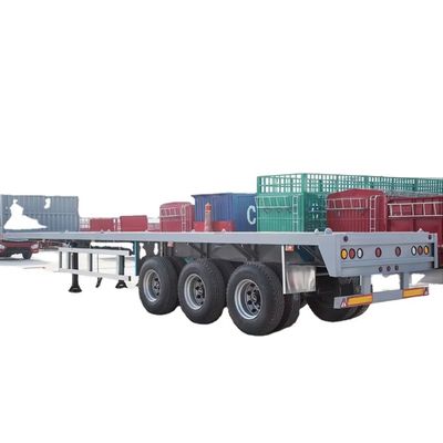 주문 3 및 4축 40ft 50ft 60ft 컨테이너 평면 트레일러 탄자니아 사용 평면 반 트레일러 판매 online manufacture