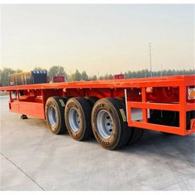 주문 3 축 맞춤형 2 4 5 6 축 40 Ft 12.00R20 타이어 컨테이너 운송 플래트 베드 반 트레일러 최대 용량 30톤 online manufacture