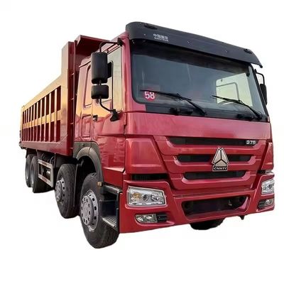 좋은 가격 50 톤 12 바퀴 시노트룩 덤프 트럭 사용 하 고 하우오 371 375 420 HP 티퍼 트럭 8X4 빨간색 온라인으로