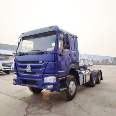 좋은 가격 저렴한 사용 된 하우오 6X4 375HP 트랙터 트럭 머리와 편안한 객실 아프리카 온라인으로