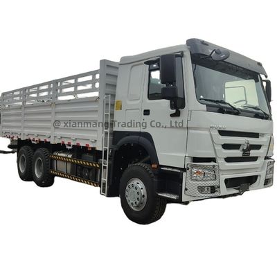 좋은 가격 시노트룩 HOWO 6X4 371HP 20-30t 울타리 화물 트럭 3 축 사용 된 드래그 바 트레일러 온라인으로