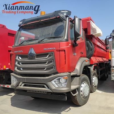 좋은 가격 HOWO NX 380HP 8x4 12 휠 덤프 트럭 후방 카메라 멀티미디어 시스템 온라인으로