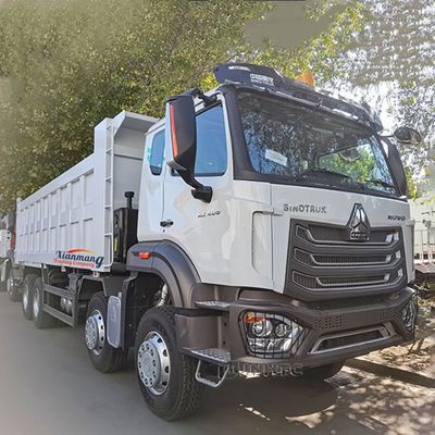 좋은 가격 HOWO NX 오른쪽 또는 왼손 운전 320-400HP 2차 수동 TIPPER 트럭 12 바퀴 8X4 광산 덤프 트럭 연료 탱크 400L 온라인으로