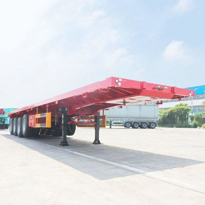 좋은 가격 12500*2500*1600 MM 철판 평면 컨테이너 반 트레일러 3/4 축 및 사용자 정의 가능한 공기 서스펜션 철 서스펜션 온라인으로